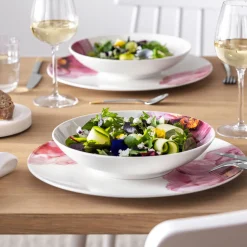 Rose Garden White Wine Goblet, Set of Four