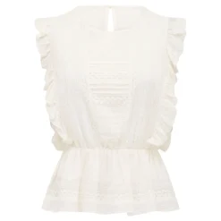Rose Ruffle-Sleeve Top