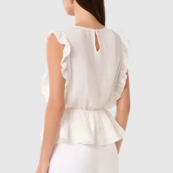 Rose Ruffle-Sleeve Top