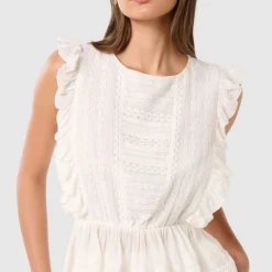 Rose Ruffle-Sleeve Top