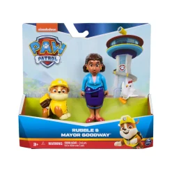 Rubble, Mayor Goodway and Chickaletta Three-Piece Figures Set
