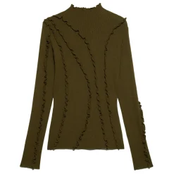 Ruffle Turtleneck Sweater