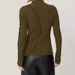 Ruffle Turtleneck Sweater