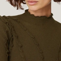 Ruffle Turtleneck Sweater