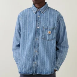 Rylan Stripe Logo Denim Overshirt