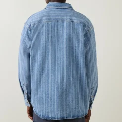 Rylan Stripe Logo Denim Overshirt