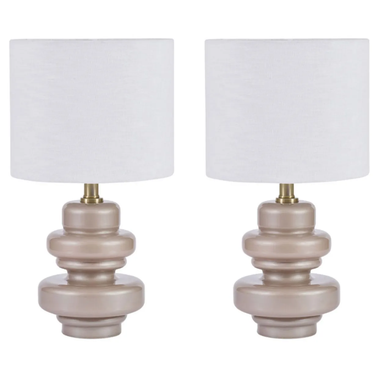 Safio Mocha Table Lamp, Set of Two