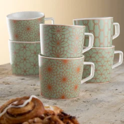 Sage & Copper Deco Mugs Set of Six