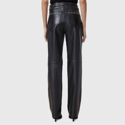 Saige Studded Leather Trousers