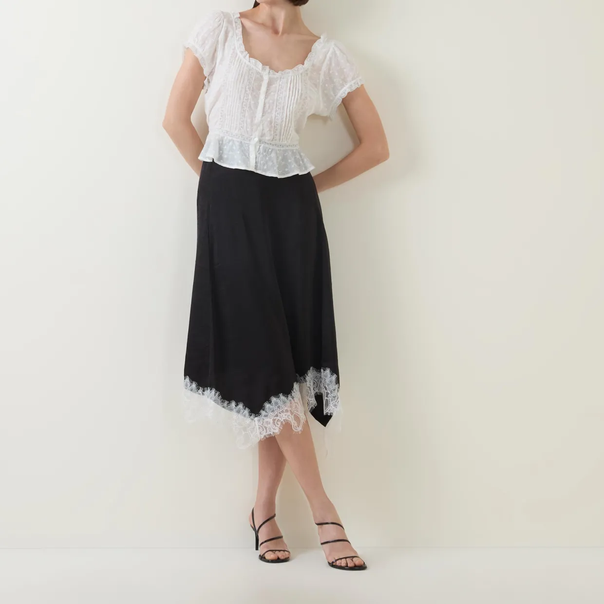 Sandi Pintuck Embroidered Blouse