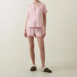 Satin Lace Top & Shorts Pyjama Set