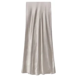 Satin Slip Flared Skirt