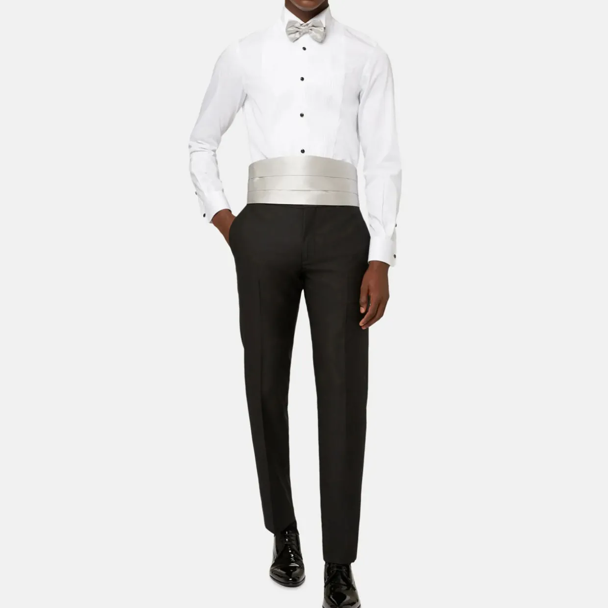 Satin-Detail Slim-Leg Tuxedo Trousers