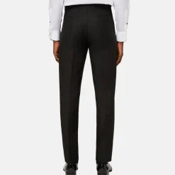 Satin-Detail Slim-Leg Tuxedo Trousers
