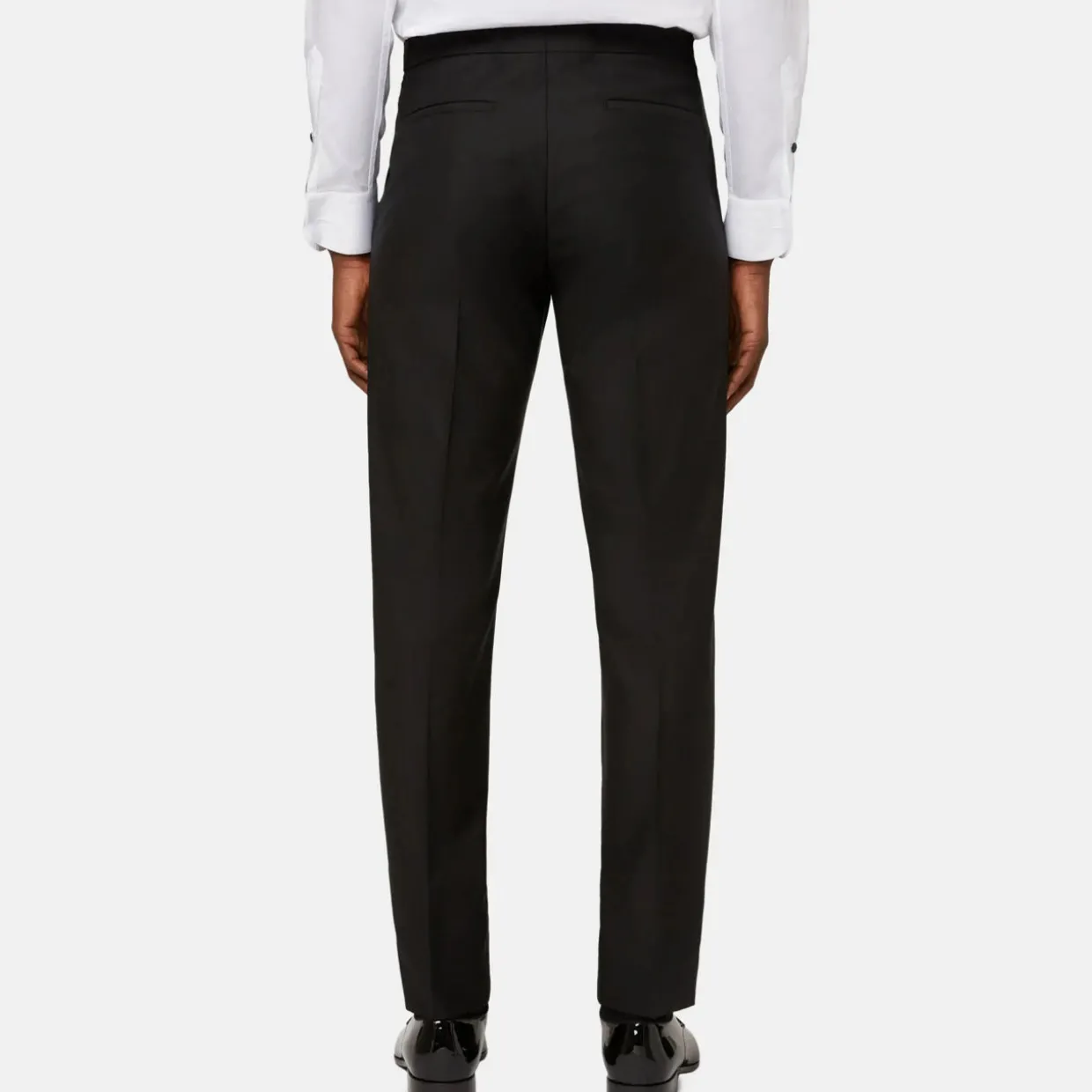Satin-Detail Slim-Leg Tuxedo Trousers