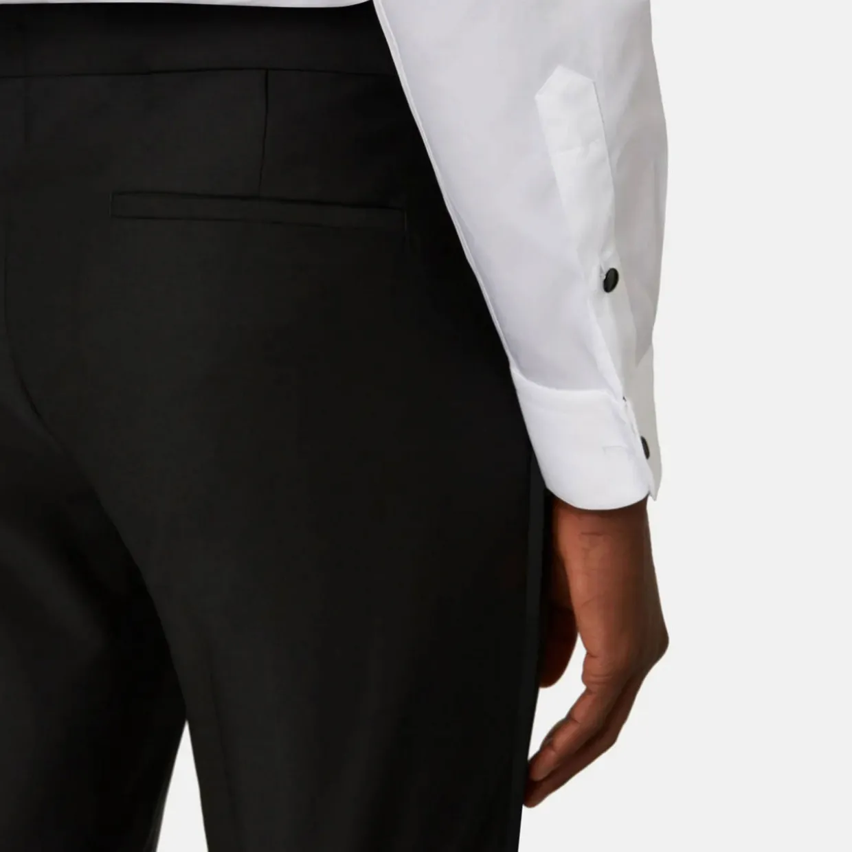 Satin-Detail Slim-Leg Tuxedo Trousers
