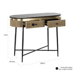 Sayer Console Table Gold