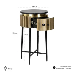 Sayer Side Table Gold