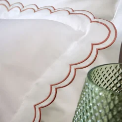 Scallop Edge Single Duvet Set Fire