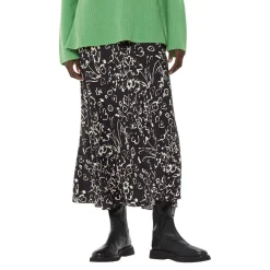 Scribble Bouquet Fluted Skirt