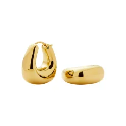 Sculptural Chubby Small Hoop Earrings