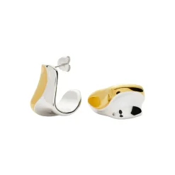 Sculptural Molten Medium Hoop Earrings