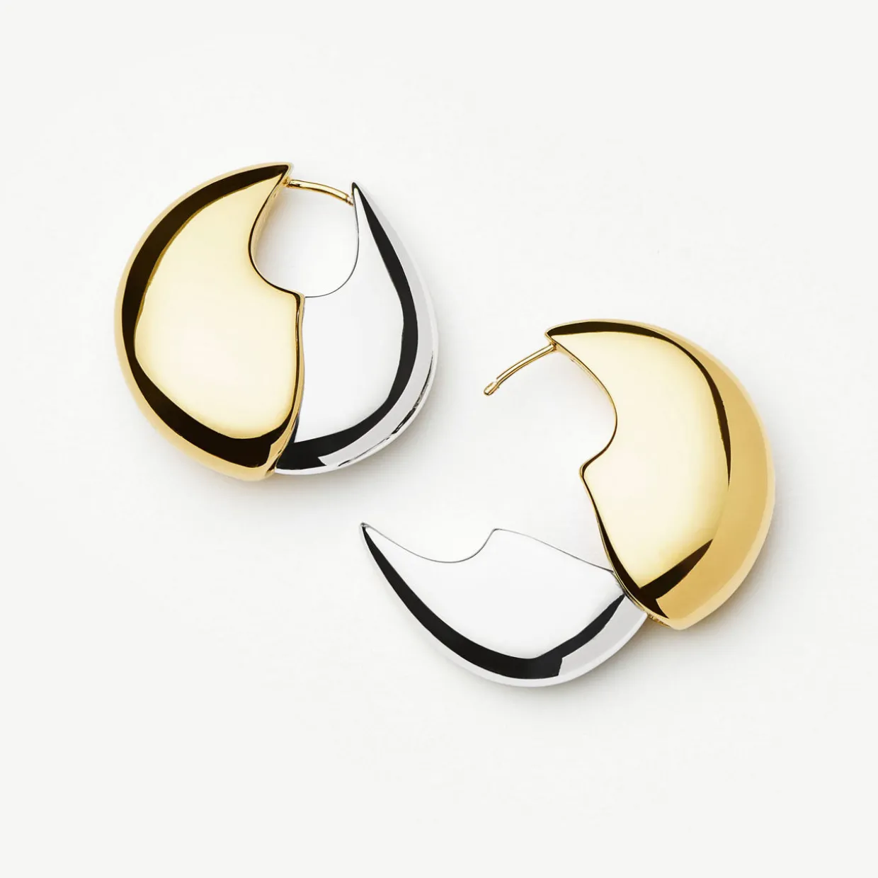 Sculptural Pebble Large Hoop Earrings