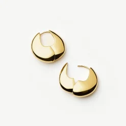 Sculptural Pebble Small Hoop Earrings