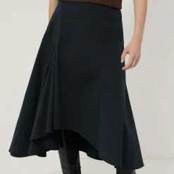 Seam Detail Flared Skirt