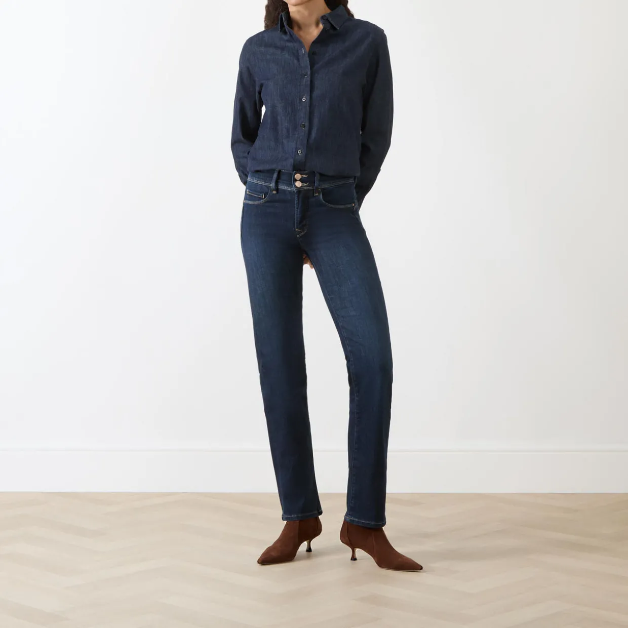 Secret High-Rise Straight Leg Jeans