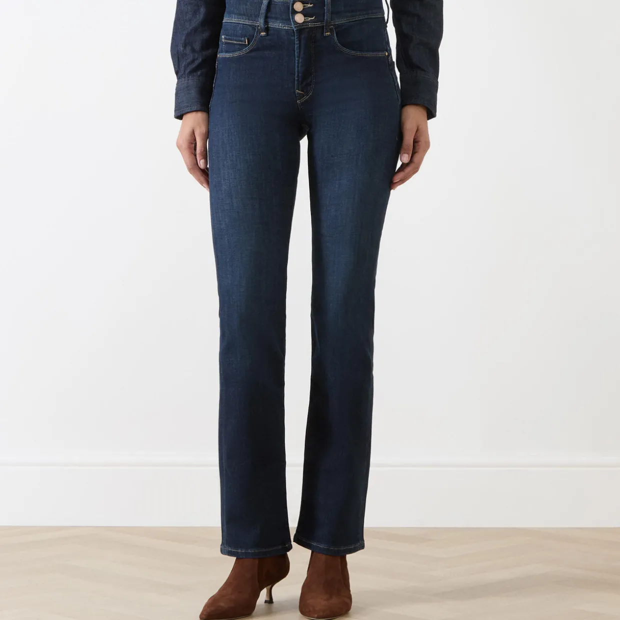 Secret High-Rise Straight Leg Jeans
