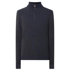 Seed-Stitch Half-Zip Sweater