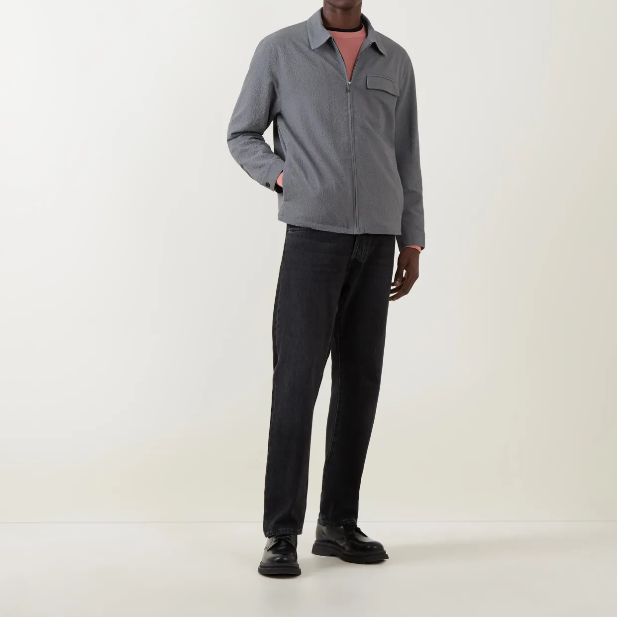 Seersucker Pocket Overshirt