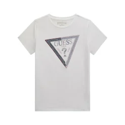 Sequin Embellished Triangle Logo T-Shirt