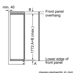 Series 6 Built-in Fridge 177.5x56cm Soft Close Flat Hinge