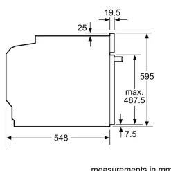 Series 4 Built-in Oven with Added Steam Function 60x60cm Stainless steel