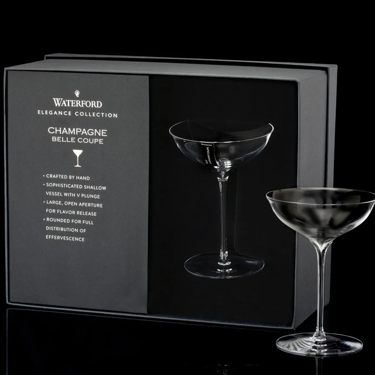 Set of Two Elegance Champagne Belle Coupe