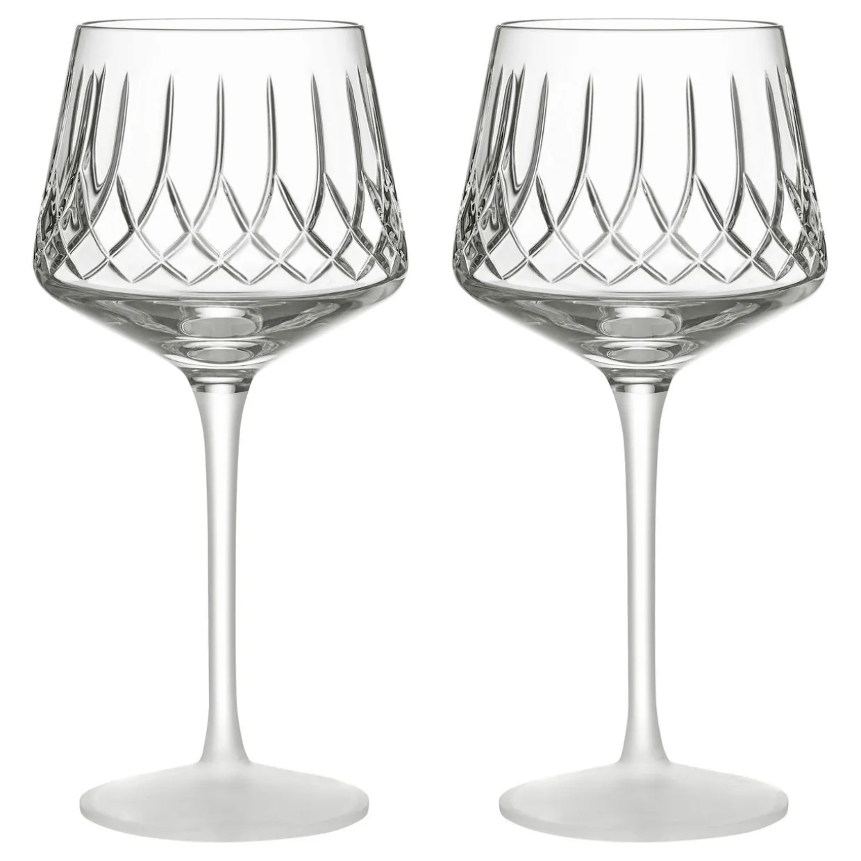 Set of Two Lismore Arcus Wine Glasses 14oz