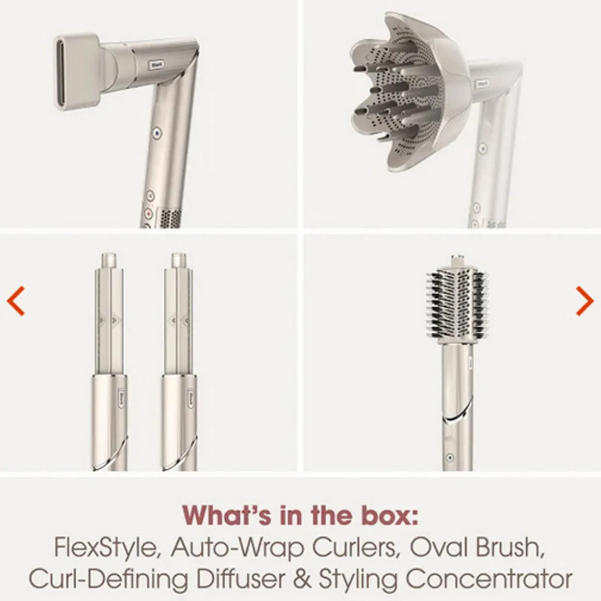 Shark FlexStyle Curly & Coily Collection, 4 Attachments -Stone