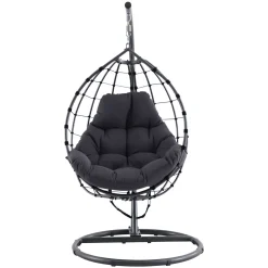 Shelton Garden Hanging Chair Anthracite