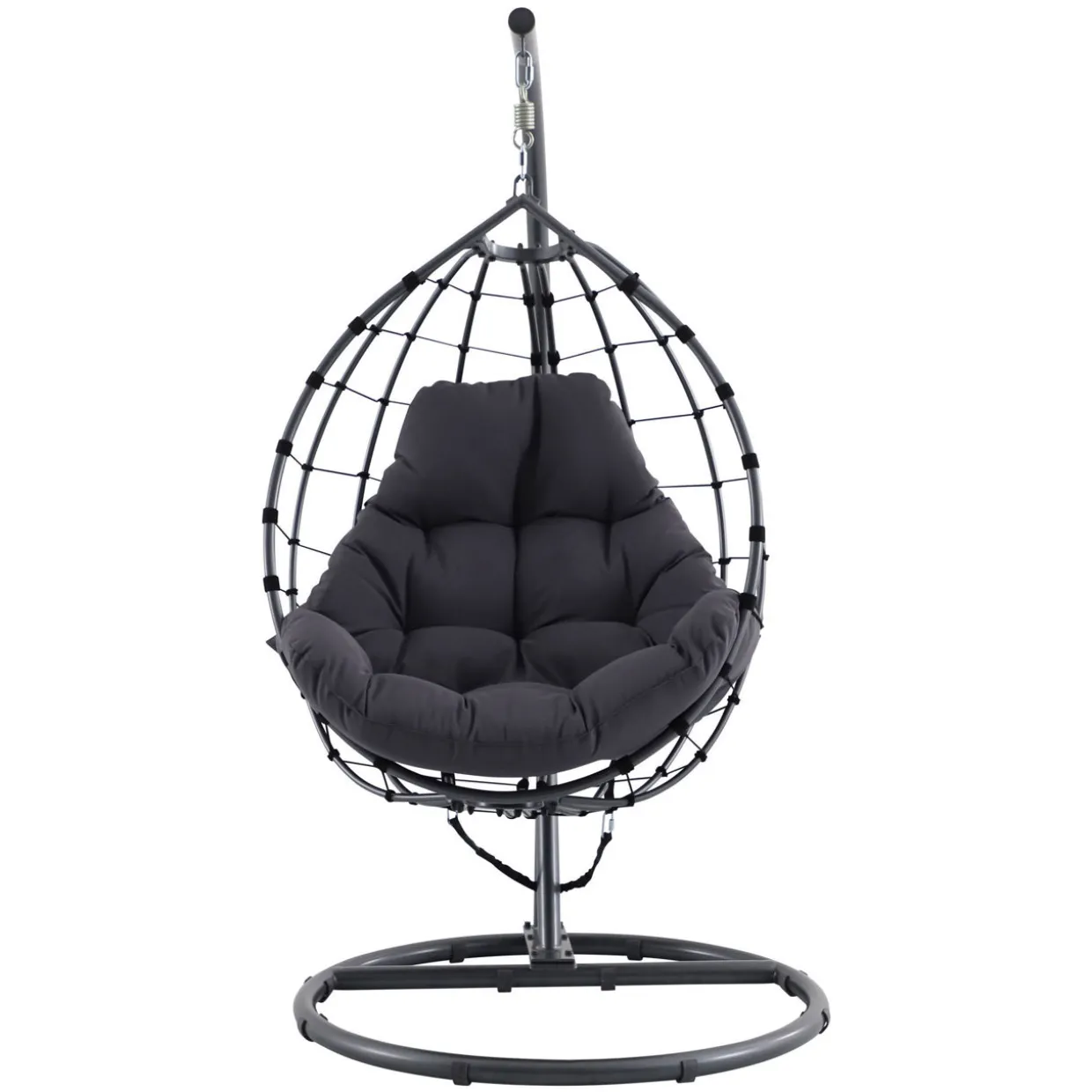 Shelton Garden Hanging Chair Anthracite
