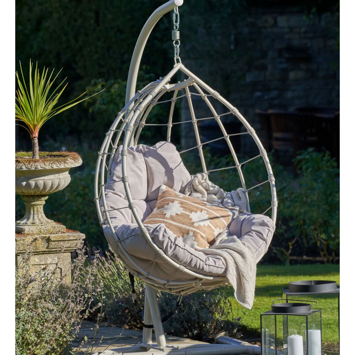 Shelton Garden Hanging Chair Pebble
