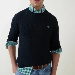Shield Cable Knit Sweater