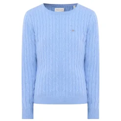 Shield Logo Cable Knit Sweater