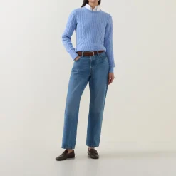 Shield Logo Cable Knit Sweater