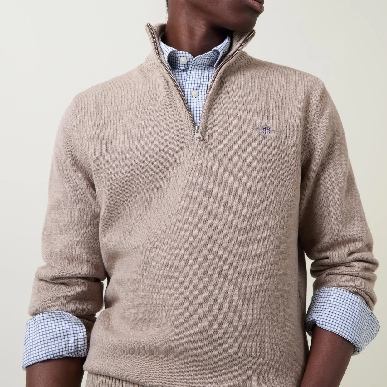 Shield Logo Half-Zip Sweater