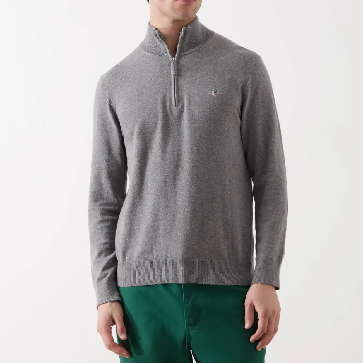 Shield Logo Half-Zip Sweater