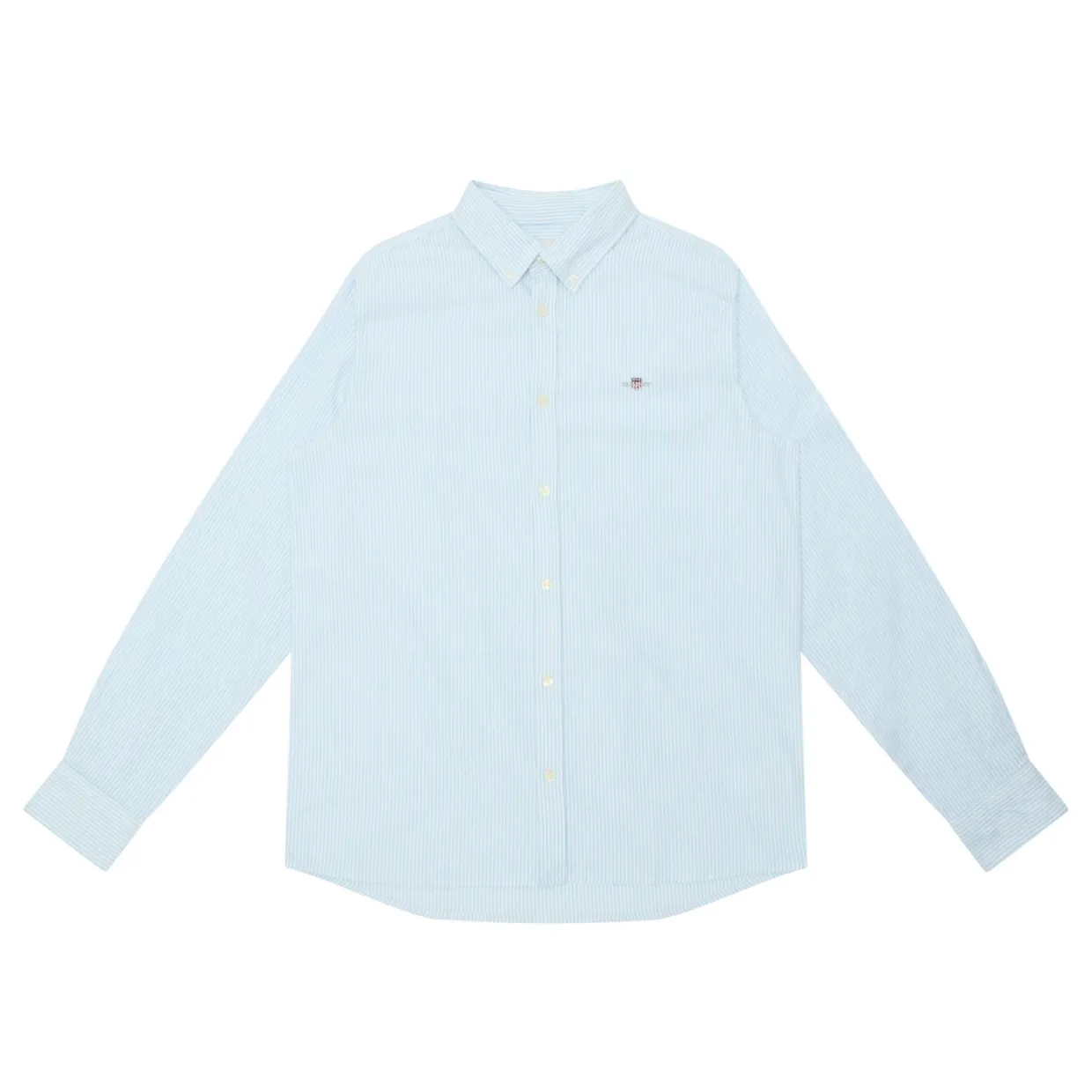 Shield Logo Pinstripe Oxford Shirt