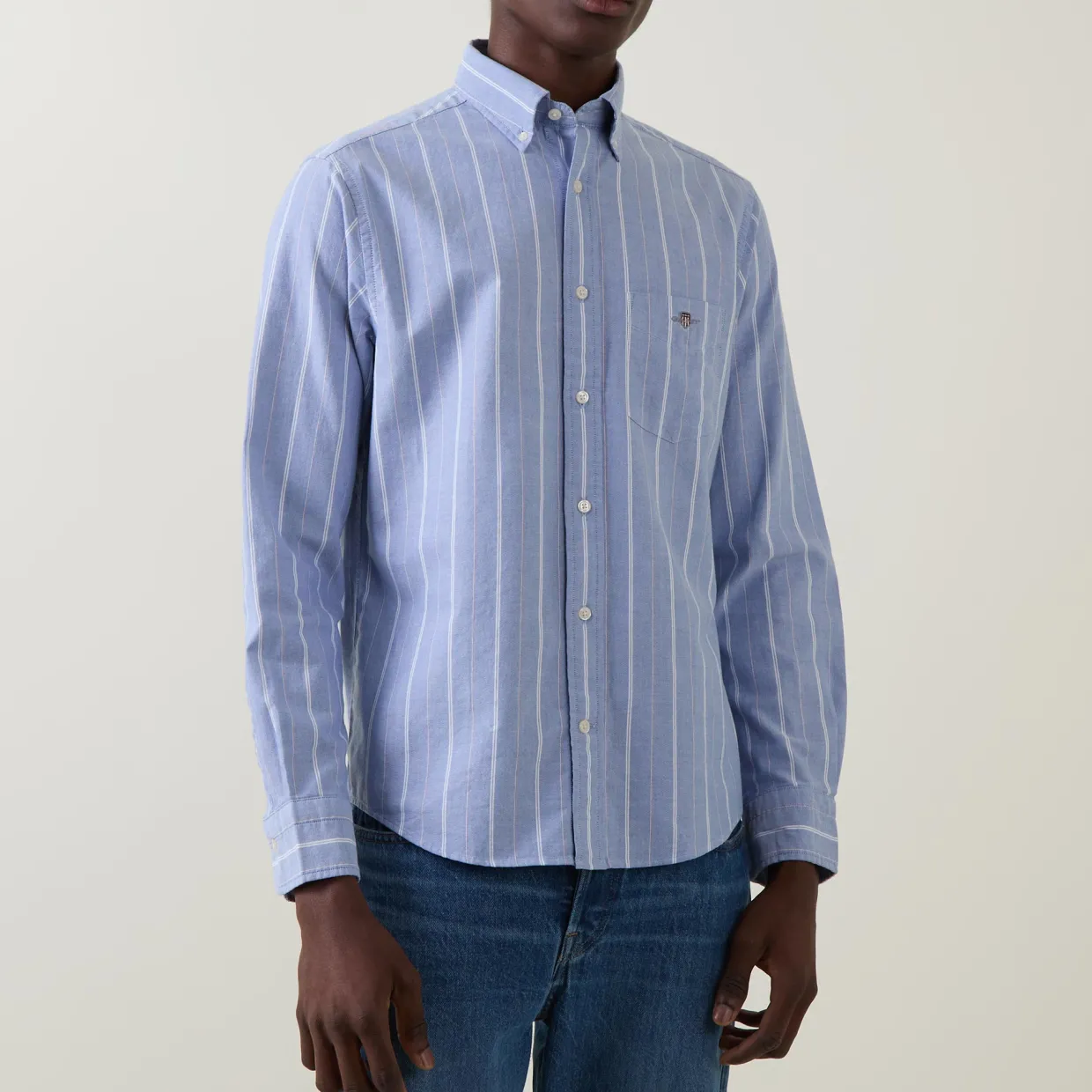 Shield Logo Striped Shirt