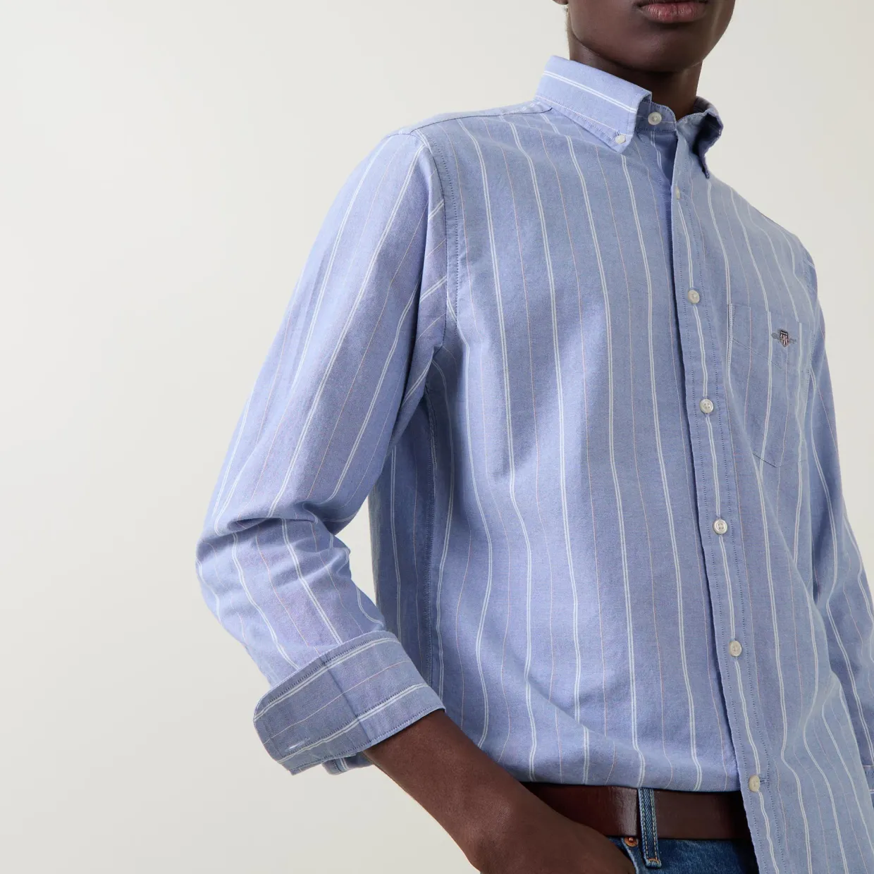 Shield Logo Striped Shirt